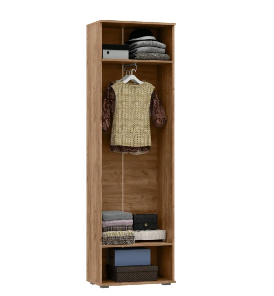 Шкаф 2-х створчатый Соренто (Прихожая) дуб крафт золотой/бетон темный