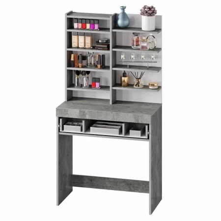 Косметический стол Инстайл СТ-01 бетон/белый