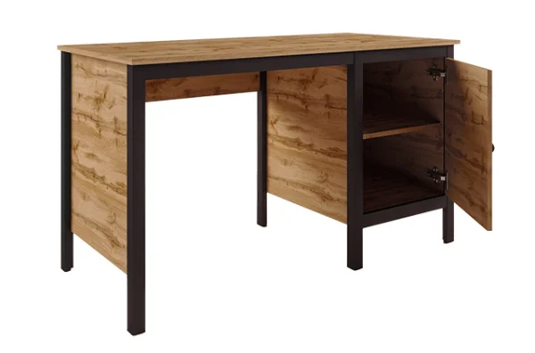 Стол письменный Лофт BIU/130 дуб вотан/черный