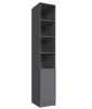 Стеллаж Мадрид 0,4 с дверкой графит серый