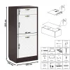Тумба для обуви П-6 2 секции венге/белое дерево фрезеровка ромб