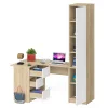 Комплект Стол компьютерный МС-16 левый + Пенал МШ 400.1, дуб сонома/белый