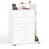 Комод Камелия 5 ящиков белый