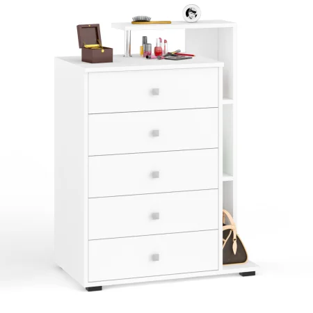 Комод Камелия 5 ящиков белый