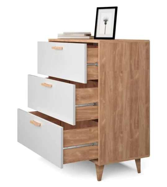 Комод Эго К-3 (НГ) дуб крафт золотой/белый глянец Комод Эго К-3 (НГ) дуб крафт золотой/белый глянец