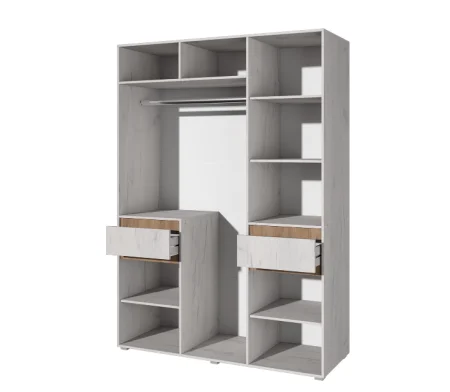 Шкаф 1600 Лиана дуб крафт белый/дуб крафт золотой