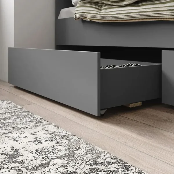 Кровать двуспальная Мори с ящиками КРМЯ 1600.1 графит Кровать двуспальная Мори с ящиками КРМЯ 1600.1 графит