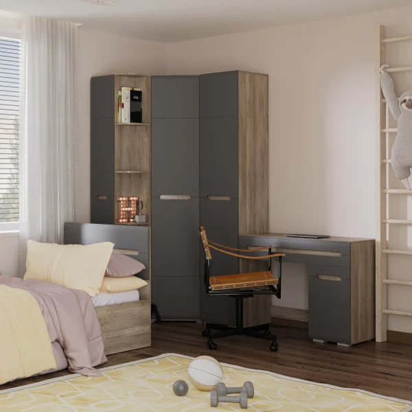 Косметический стол Наоми дуб каньон/графит Косметический стол Наоми дуб каньон/графит