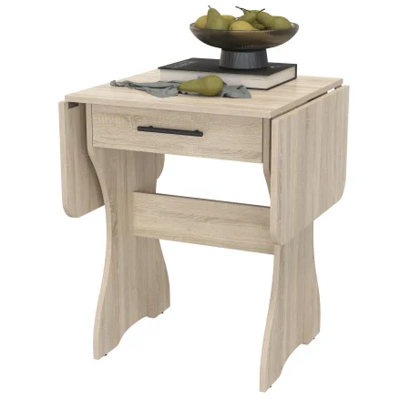 Стол обеденный раскладной с ящиком 6-02.120 дуб сонома