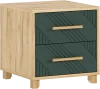 Тумба прикроватная Ирис браш мени грин/дуб крафт (2 шт)