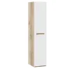 Шкаф для белья с 1-ой дверью Фьюжн дуб делано/белый глянец