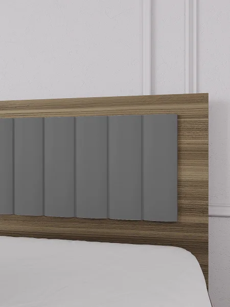 Кровать Роза 160 орех франклин/графит скин ройс Кровать Роза 160 орех франклин/графит скин ройс