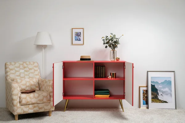 Комод Кармин 16.230.03 красный/белый шагрень Комод Кармин 16.230.03 красный/белый шагрень