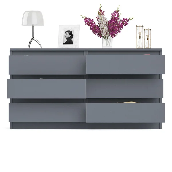 Комод на шесть ящиков МК 1380.6 графит Комод на шесть ящиков МК 1380.6 графит