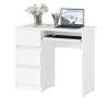 Стол компьютерный три ящика МС-6 белый (левый)