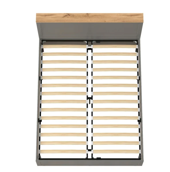 Кровать 11.53 Остин серый графит/дуб крафт золотой Кровать 11.53 Остин серый графит/дуб крафт золотой