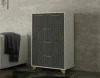 Комод Амстердам белый/серый графит