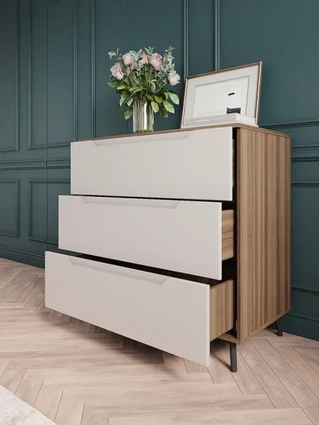 Комод Роза 900 орех франклин/бежевый скин тренто Комод Роза 900 орех франклин/бежевый скин тренто