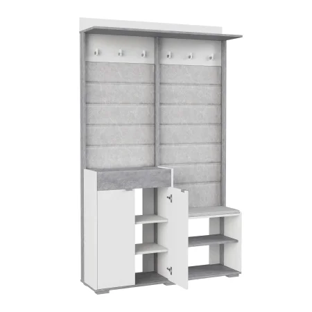 Прихожая Акцент №2 белое сияние/цемент светлый