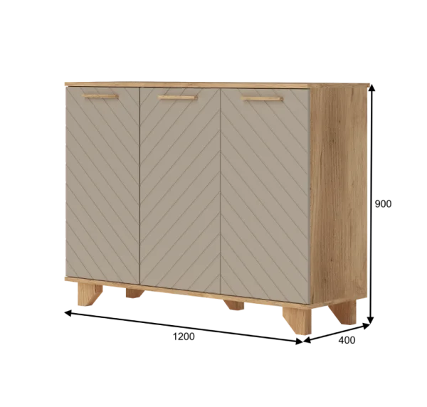 Комод Ньерд 1200 дуб вотан/ива пепельная Комод Ньерд 1200 дуб вотан/ива пепельная