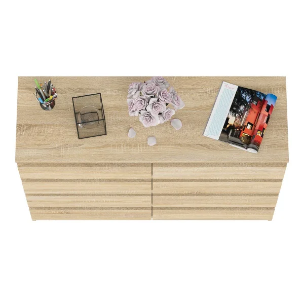 Комод восемь выдвижных ящиков МК 1200.8 дуб сонома Комод восемь выдвижных ящиков МК 1200.8 дуб сонома