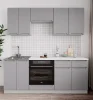 Кухня Тренто 2,0 штукатурка серая с интегрированными ручками