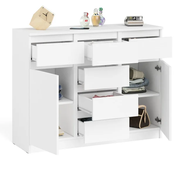 Комод с ящиками и дверками МК 1200.4 белый Комод с ящиками и дверками МК 1200.4 белый