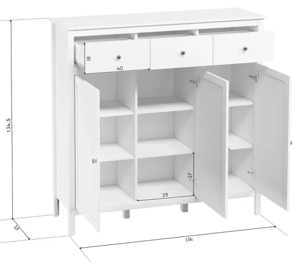 Тумба Ева (Хельга) KOM3D3S белый Тумба Ева (Хельга) KOM3D3S белый