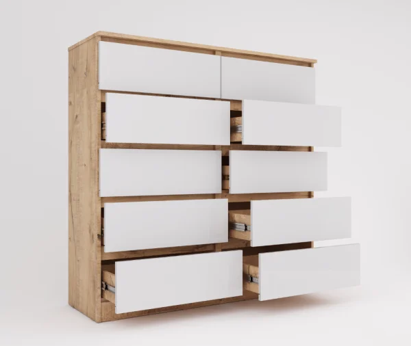 Комод Охта Лайт 1200.10 дуб вотан/белый Комод Охта Лайт 1200.10 дуб вотан/белый