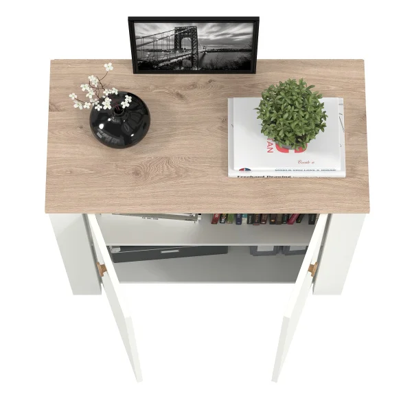 Комод Джастин 16.228.02 белый шагрень/дуб белый Комод Джастин 16.228.02 белый шагрень/дуб белый