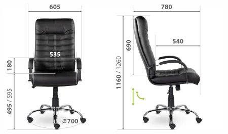Кресло Орион В хром черный Кресло Орион В хром черный