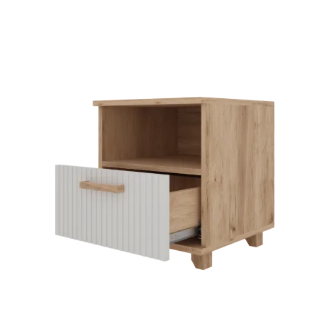 Тумба прикроватная Ньерд дуб вотан/белый софт