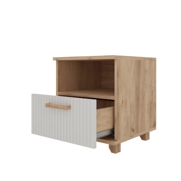Тумба прикроватная Ньерд дуб вотан/белый софт Тумба прикроватная Ньерд дуб вотан/белый софт