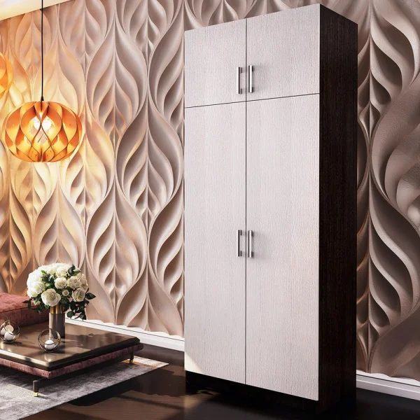 Шкаф двухстворчатый с перегородкой венге/лоредо