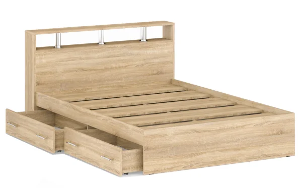 Кровать Камелия с ящиками дуб сонома Кровать Камелия с ящиками дуб сонома