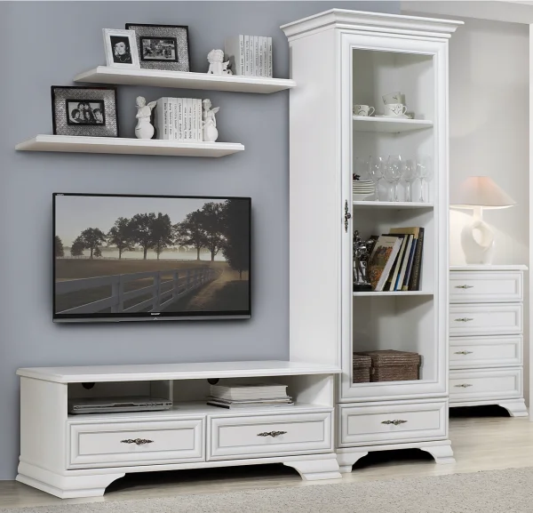 Шкаф-витрина Кентаки REG1W1S белый Шкаф-витрина Кентаки REG1W1S белый