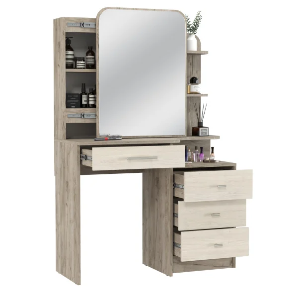 Трюмо 4-25101 Верона дуб крафт серый/скандинавское дерево белое Трюмо 4-25101 Верона дуб крафт серый/скандинавское дерево белое