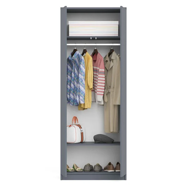 Шкаф двухдверный МШ 800.1 графит