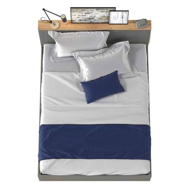 Кровать 11.53 Остин серый графит/дуб крафт золотой Кровать 11.53 Остин серый графит/дуб крафт золотой