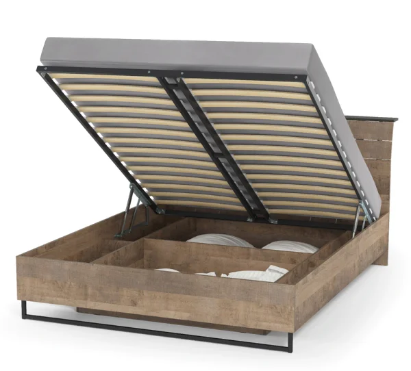 Кровать Трувор 11.34 с подъемным механизмом дуб гранж песочный/интра Кровать Трувор 11.34 с подъемным механизмом дуб гранж песочный/интра