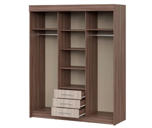 Шкаф-купе Фортуна ясень шимо темный/ясень шимо светлый