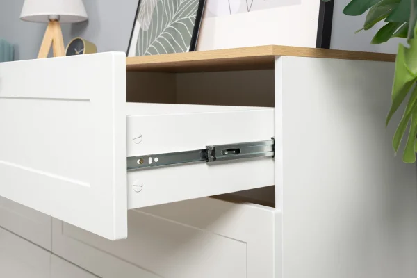 Комод Остин 16.240 белый шагрень/дуб крафт золотой Комод Остин 16.240 белый шагрень/дуб крафт золотой