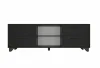 Тумба под ТВ с нишей Копенгаген венге/черный матовый