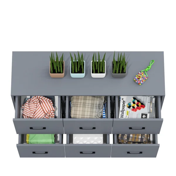 Комод 6 ящиков 127-1204 графит Комод 6 ящиков 127-1204 графит