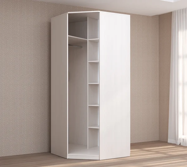 Шкаф угловой Кэт-4 бодега/caiman белый