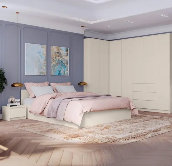 Шкаф для одежды с ящиками Мори МШ 1600 сатин