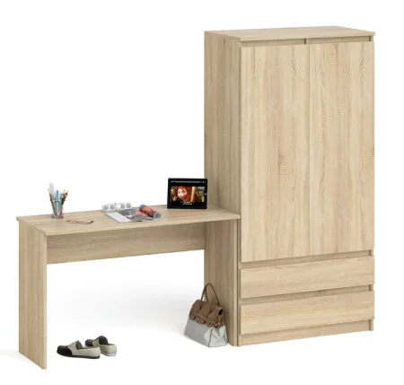 Комплект стол письменный МСП 1200.1 + Шкаф МШ 900.1 дуб сонома