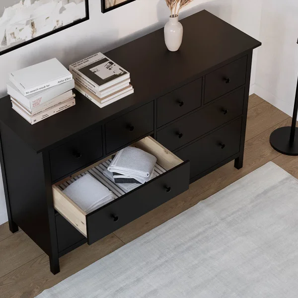 Комод 8 ящиков Кымор черный Комод 8 ящиков Кымор черный