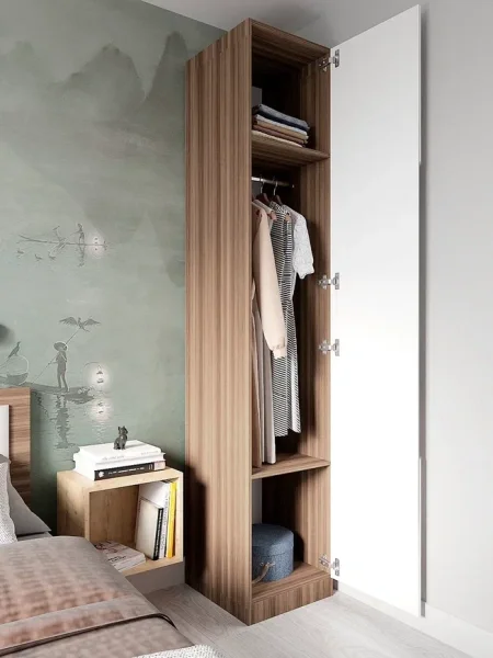 Шкаф Роза 450 орех франклин/белый софт тренто