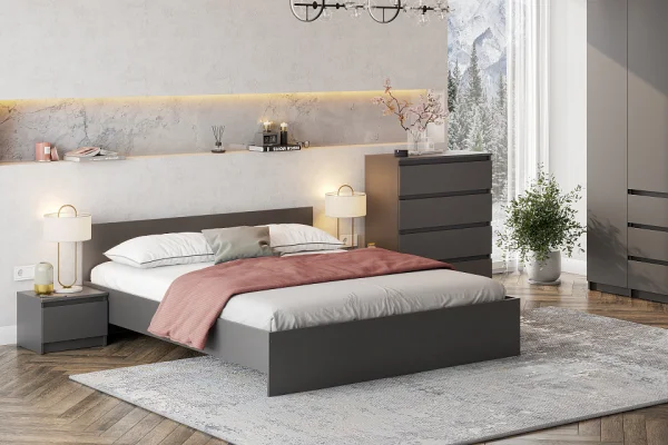 Кровать Денвер 1.6 графит серый Кровать Денвер 1.6 графит серый